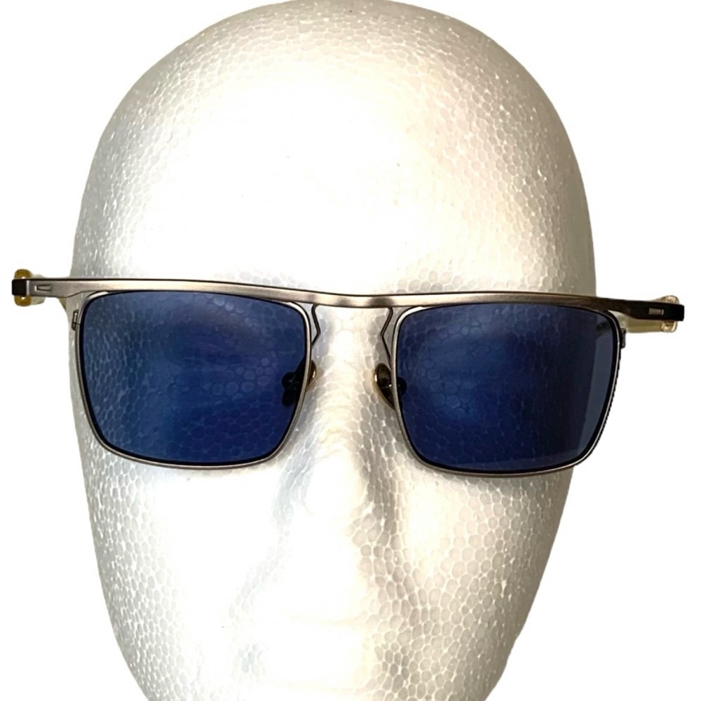 ETUDES STUDIO Karma Blue Lens Matte Silver Framed Sunglasses - Picture 14 of 14